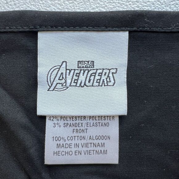 Marvel Avengers Men’s Scrub Top Size XSmall Wakandan Warrior Black Pockets - Picture 3 of 7